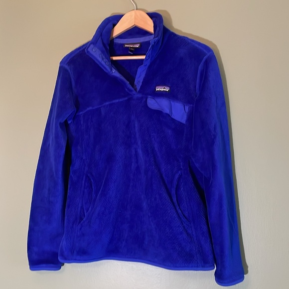 Patagonia Synchilla Snap-T Fleece Pullover Blue Sweater Sz L Winter Outdoor - Picture 2 of 6